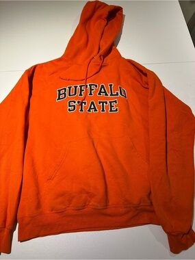 Champion Orange "Buffalo State" Pullover Hoodie